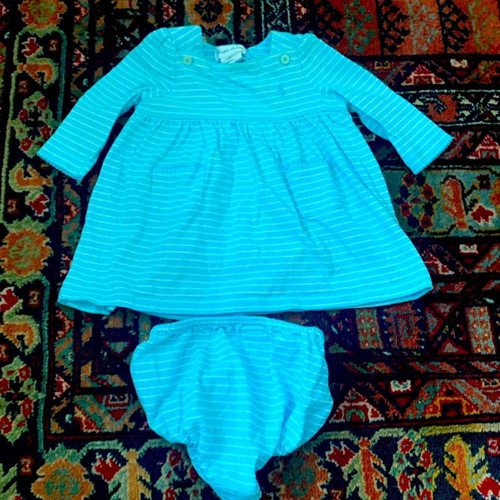 Ralph Lauren Striped Baby Dress with Bloomers